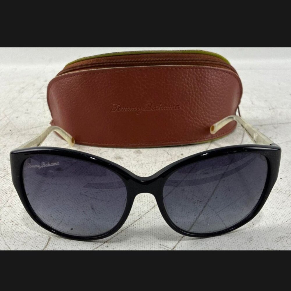Tommy Bahama Women Sunglasses TB7043 Sandalous Black Marble White Gold Leaf 130